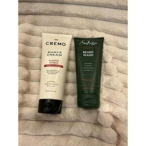 Cremo Shave Cream, SheaMoisture Beard Wash (6 oz) – 2 Pack, New, Sealed